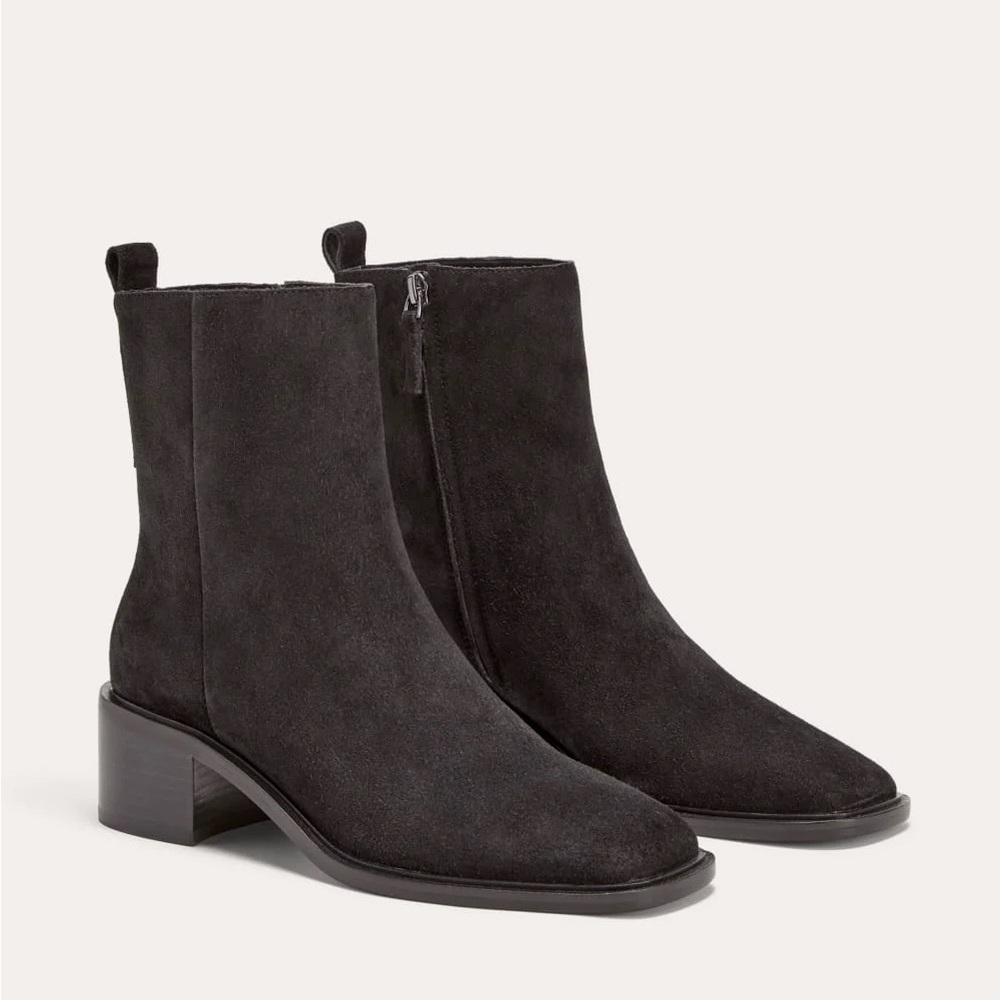 NEW Everlane | Black Suede Ankle Boots